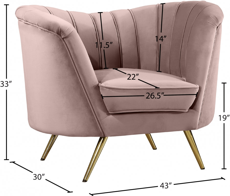 Fauteuil d'appoint rembourré en chenille Vivi