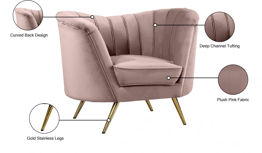 Fauteuil d'appoint rembourré en chenille Vivi