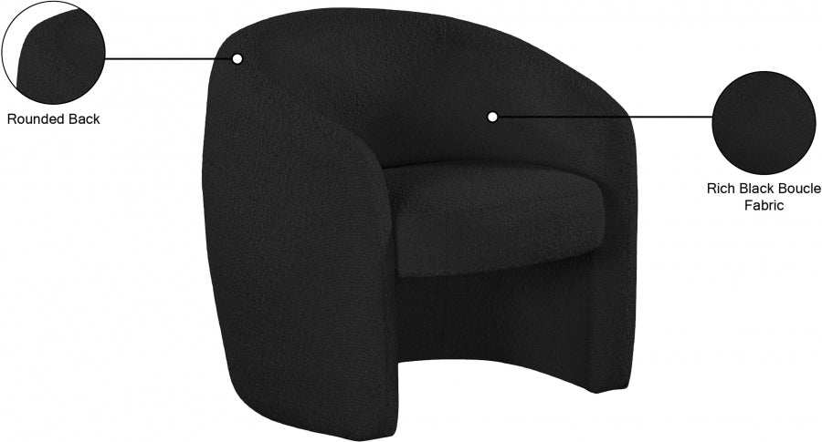 Fauteuil d'appoint rembourré en chenille Vivi