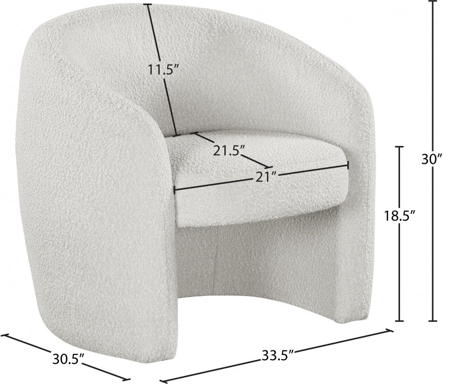 Fauteuil d'appoint rembourré en chenille Vivi