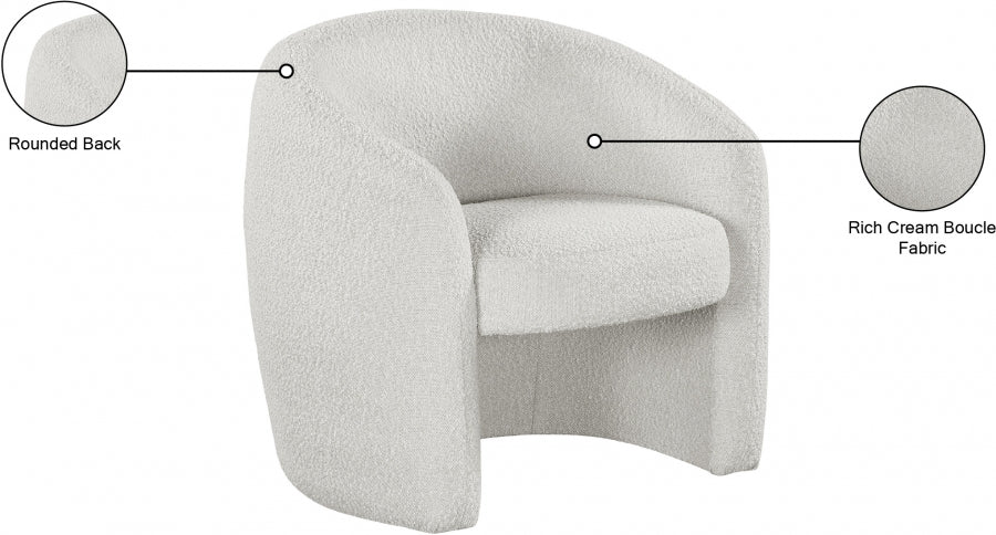 Fauteuil d'appoint rembourré en chenille Vivi