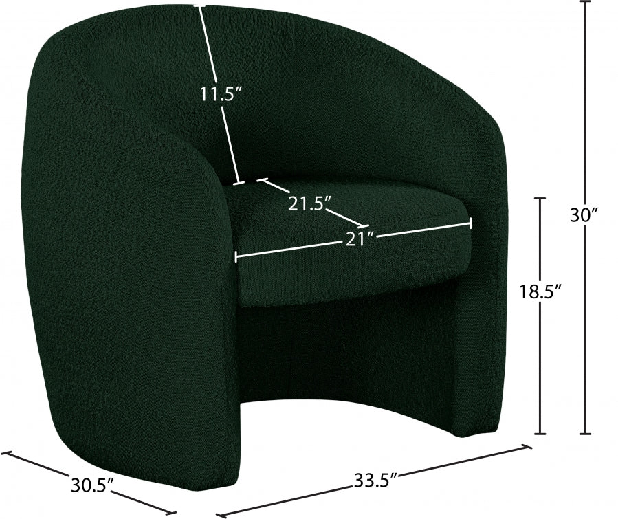 Fauteuil d'appoint rembourré en chenille Vivi