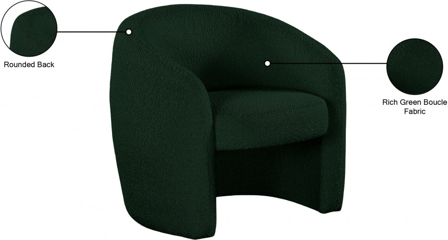Fauteuil d'appoint rembourré en chenille Vivi