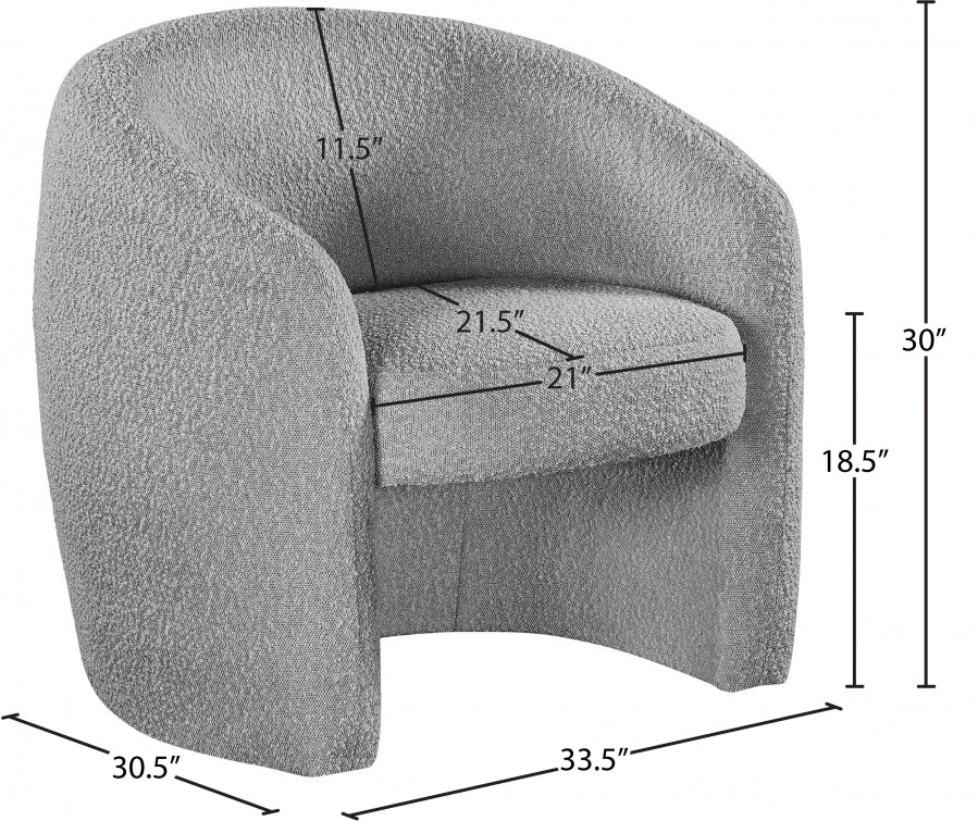 Fauteuil d'appoint rembourré en chenille Vivi