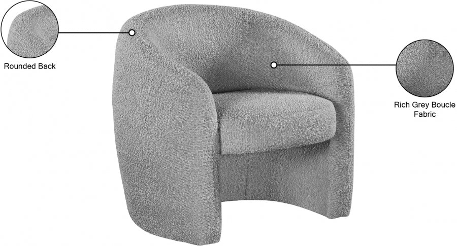 Fauteuil d'appoint rembourré en chenille Vivi
