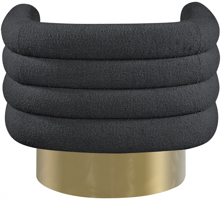 Tessa Boucle Fabric Upholstered Swivel Accent Chair