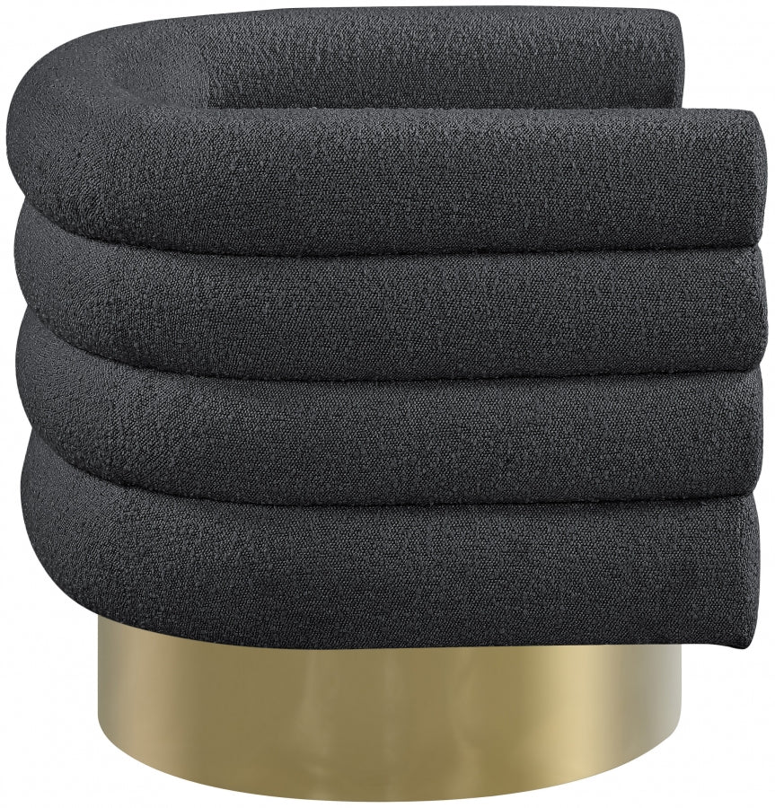 Tessa Boucle Fabric Upholstered Swivel Accent Chair