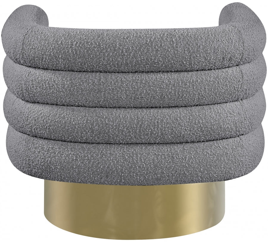 Tessa Boucle Fabric Upholstered Swivel Accent Chair