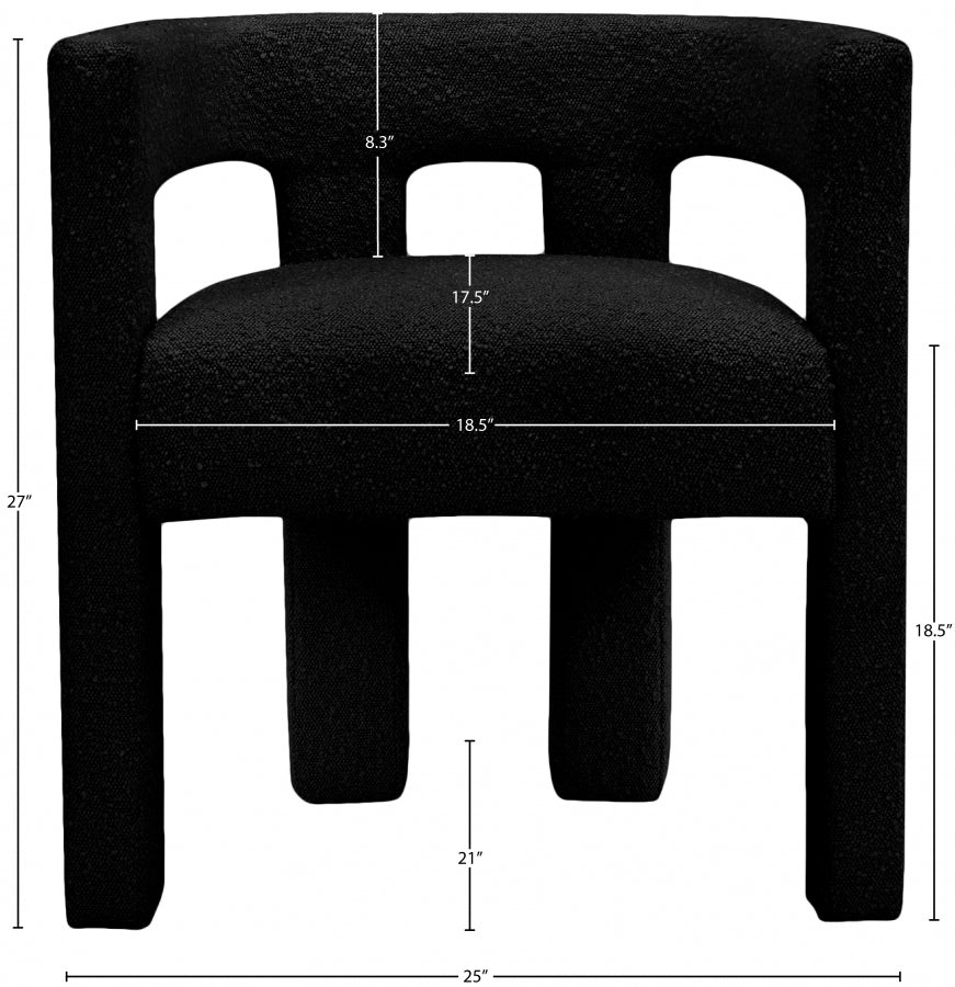 Fauteuil d'appoint rembourré en chenille Vivi