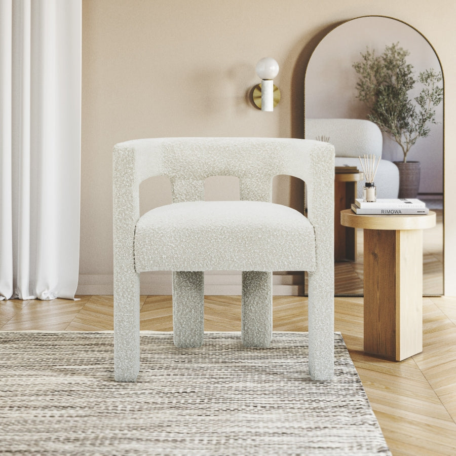 Fauteuil d'appoint rembourré en chenille Vivi