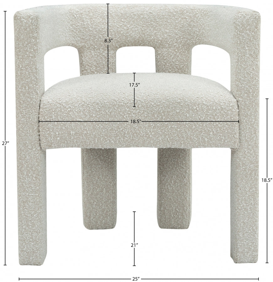 Fauteuil d'appoint rembourré en chenille Vivi