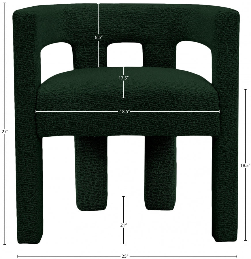 Fauteuil d'appoint rembourré en chenille Vivi