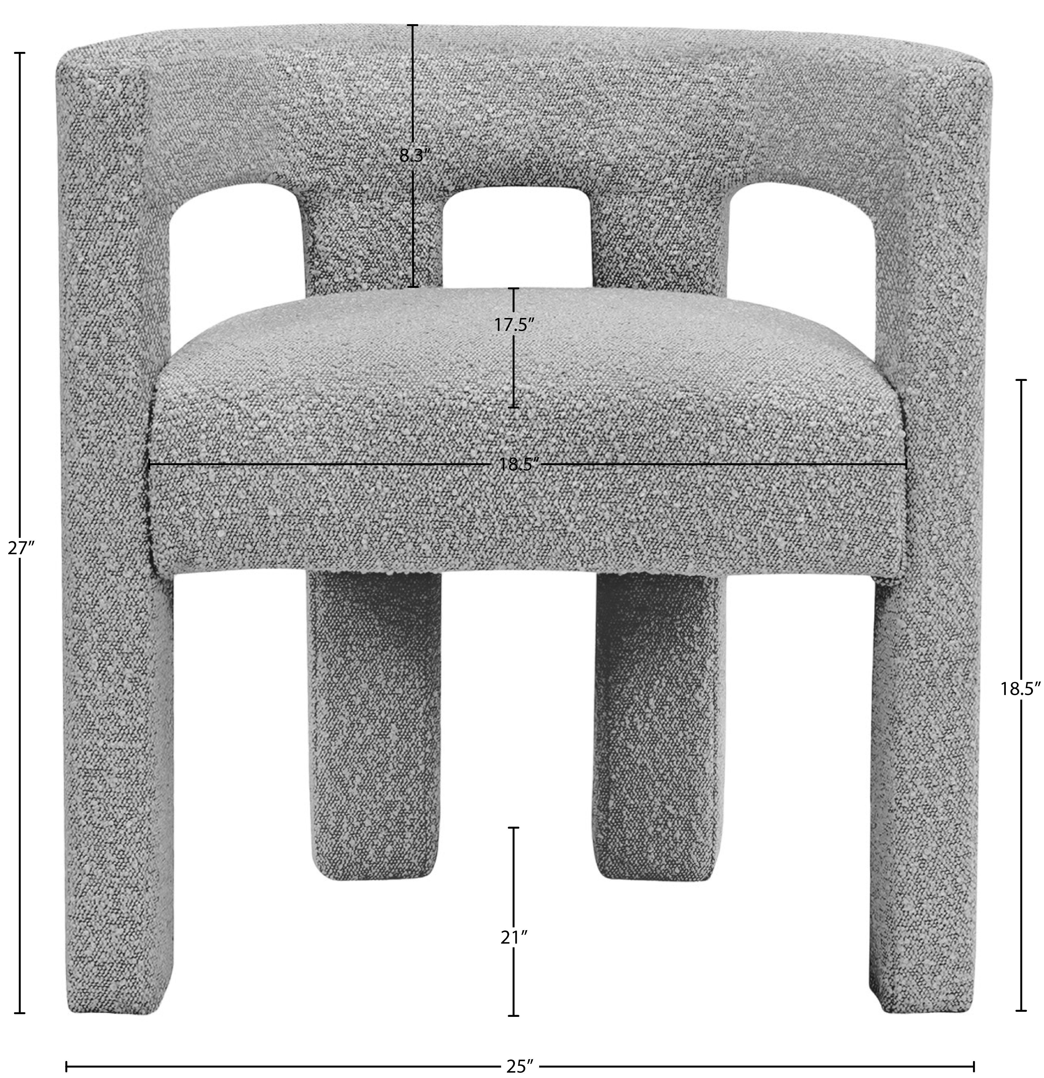 Fauteuil d'appoint rembourré en chenille Vivi