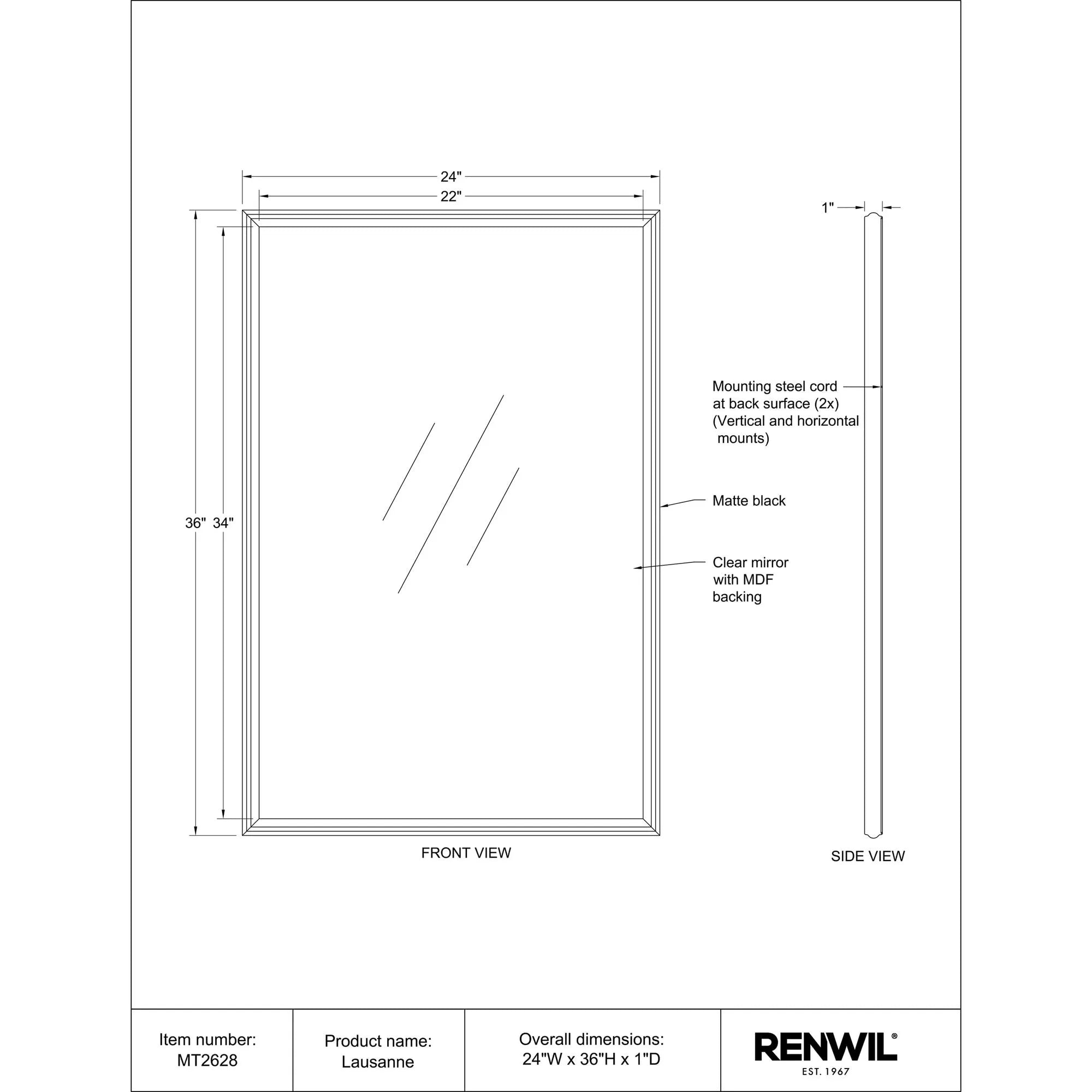 Lausanne Wall Mirror