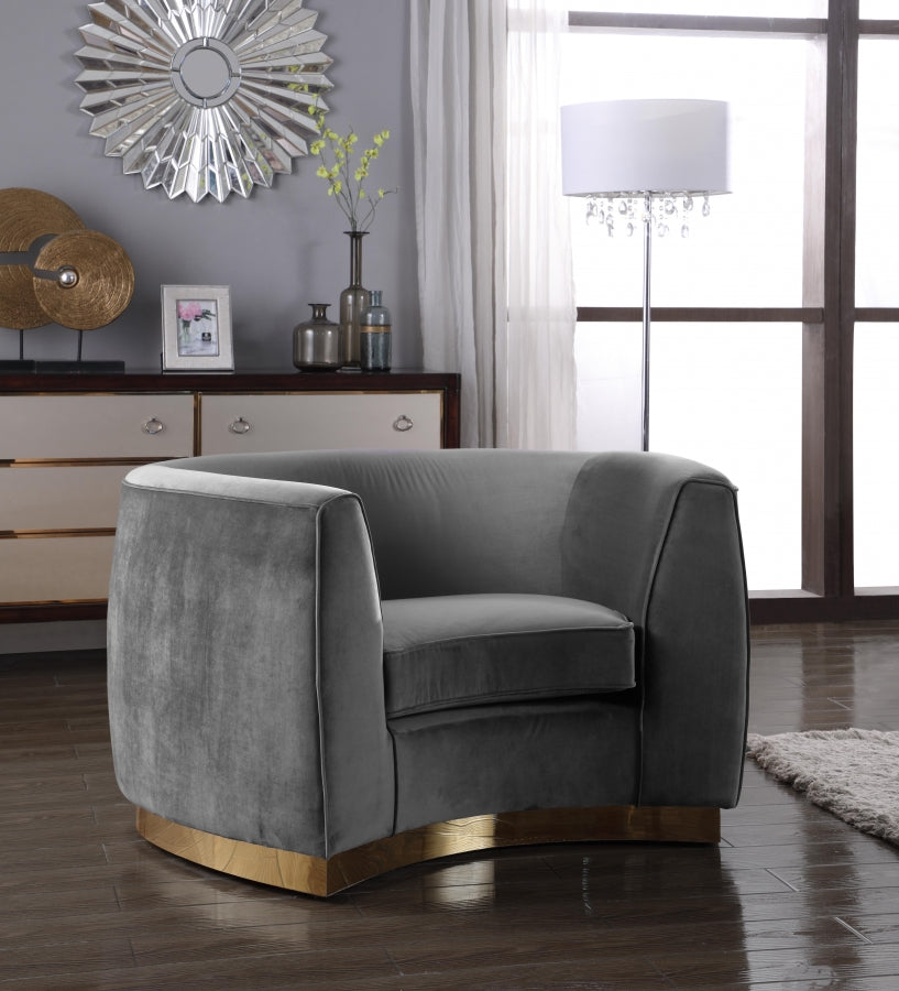 Fauteuil d'appoint rembourré en chenille Vivi