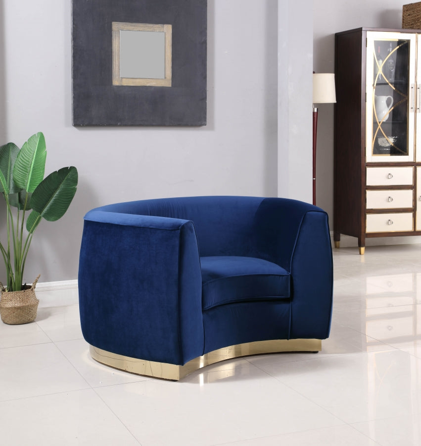 Fauteuil d'appoint rembourré en chenille Vivi