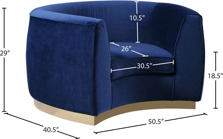 Fauteuil d'appoint rembourré en chenille Vivi