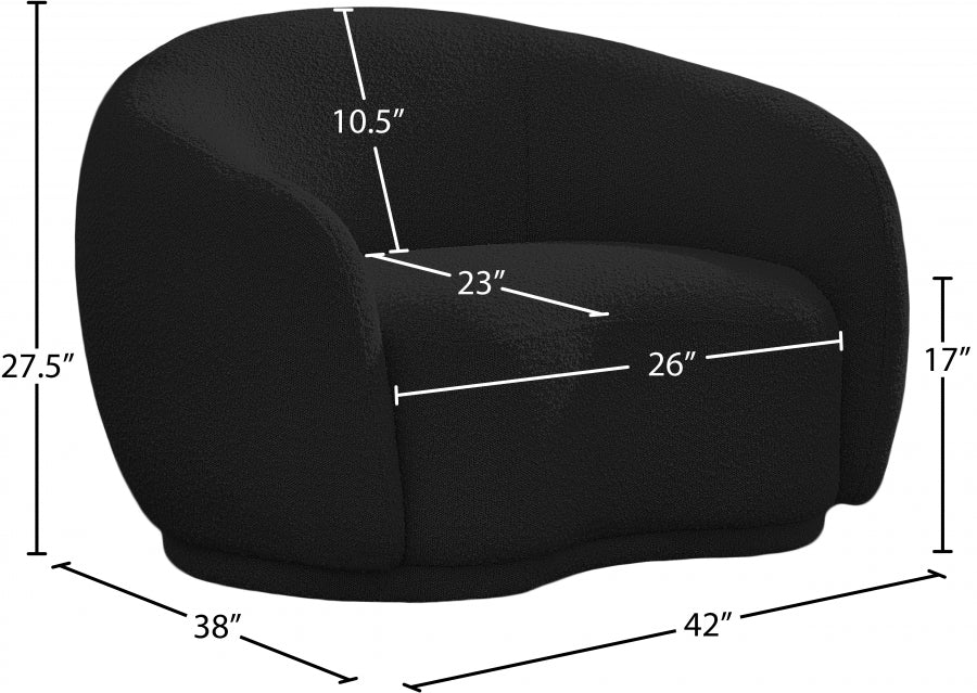 Hyde Boucle Fabric Upholstered Chair