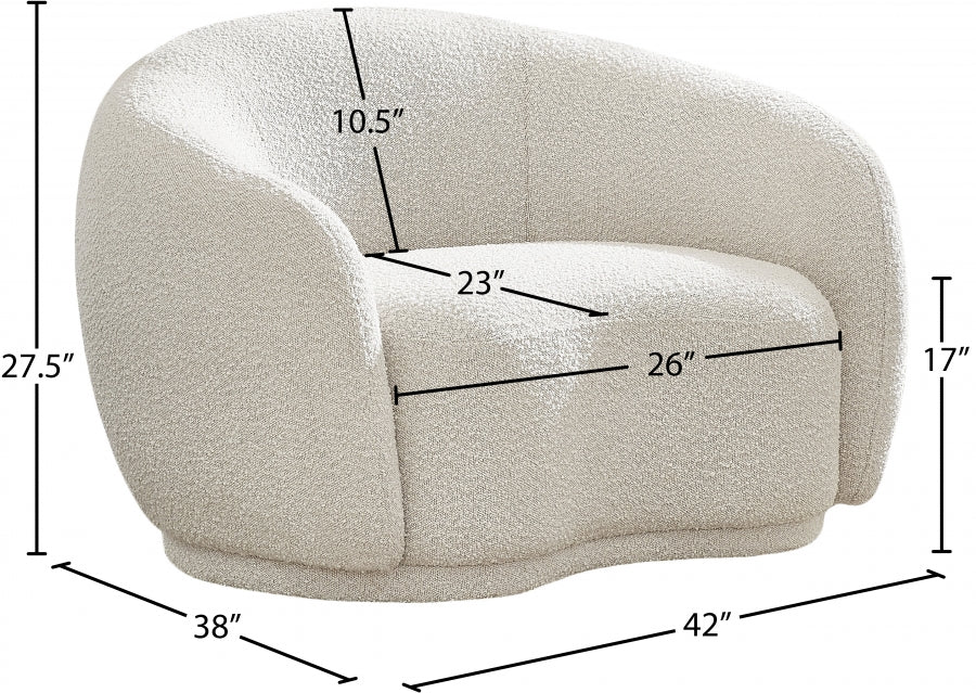 Hyde Boucle Fabric Upholstered Chair