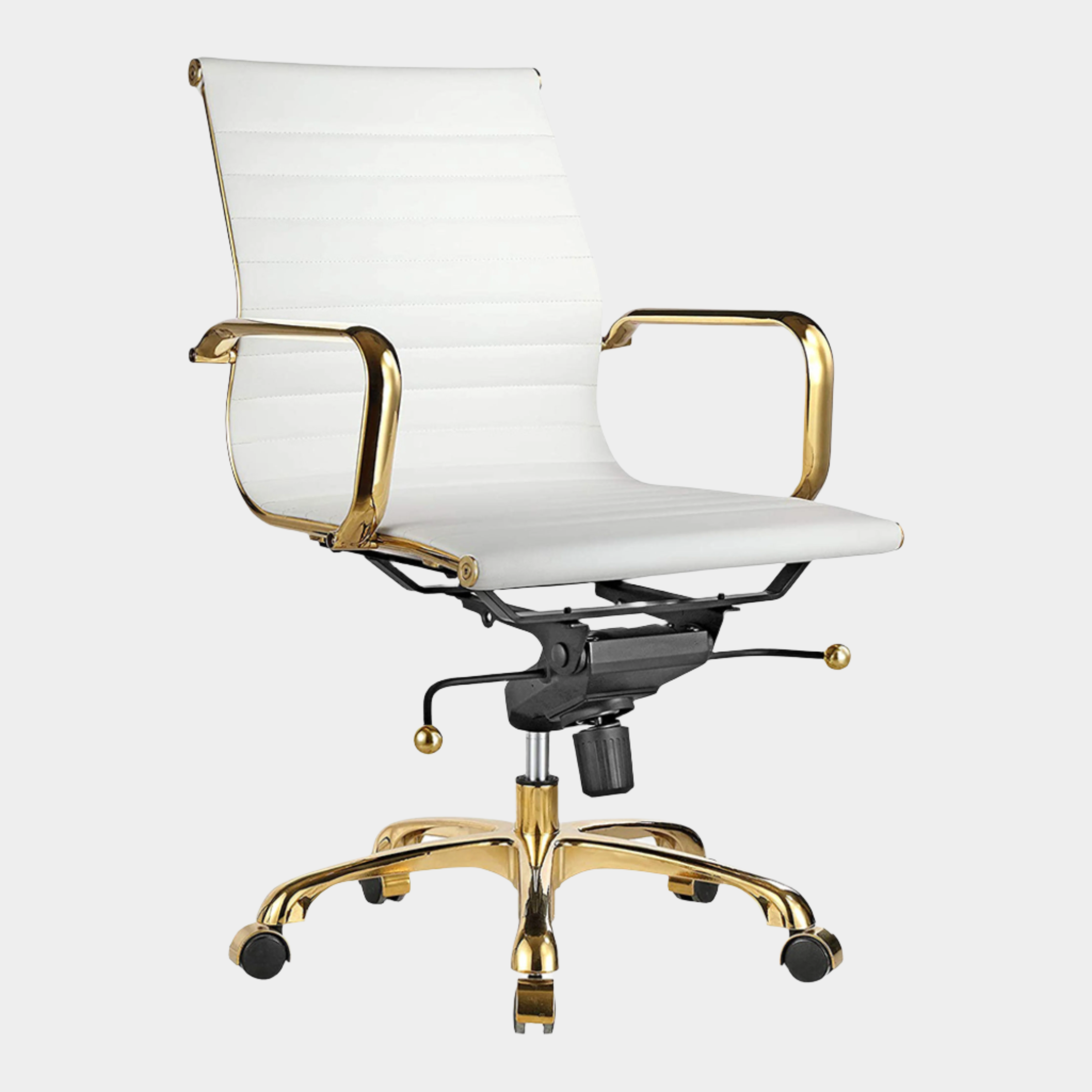 Eames Group Management Chair Gold Frame - Low Back