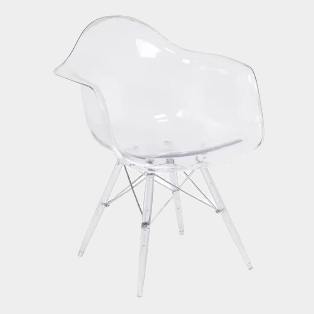 Fauteuil en acrylique moulé Eames