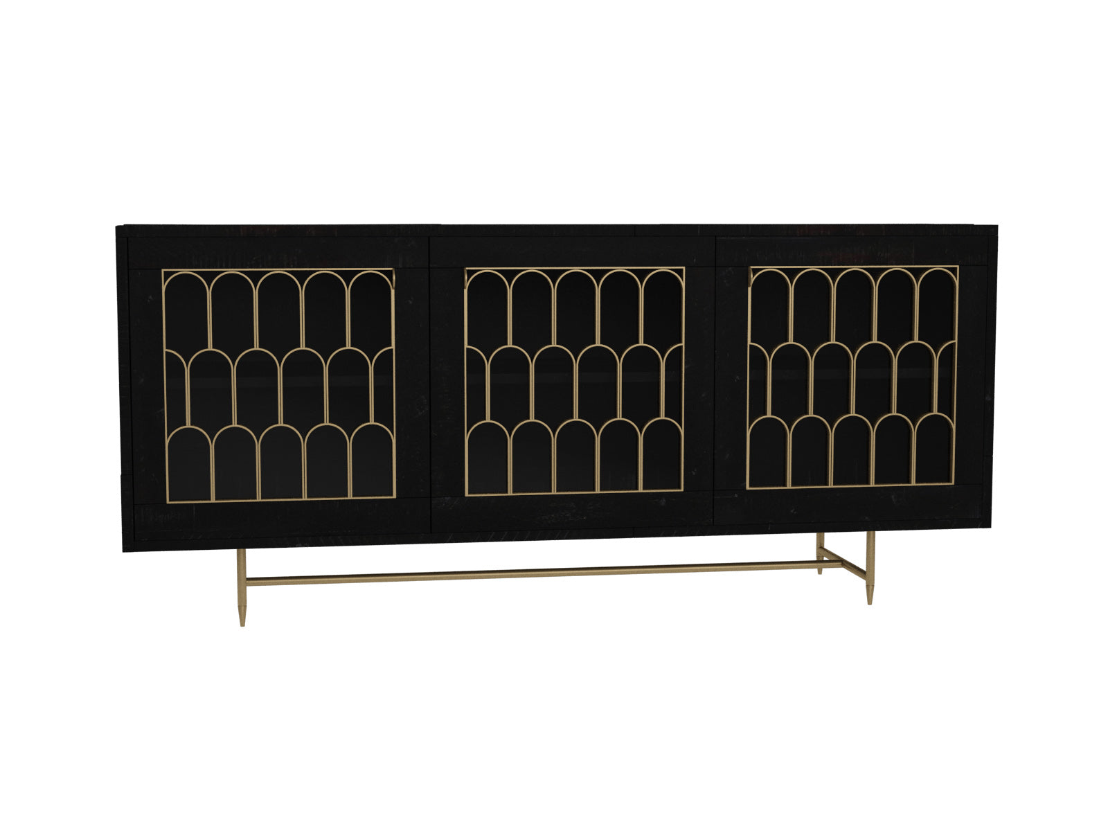 Gatsby 66" Black Acacia Wood Buffet