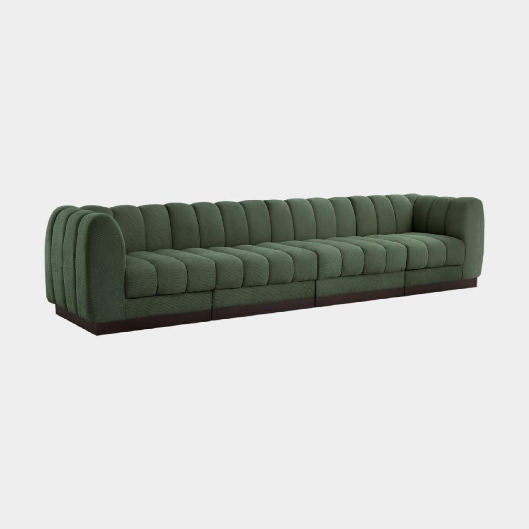 Canapé en tissu chenille Quinn avec accoudoirs