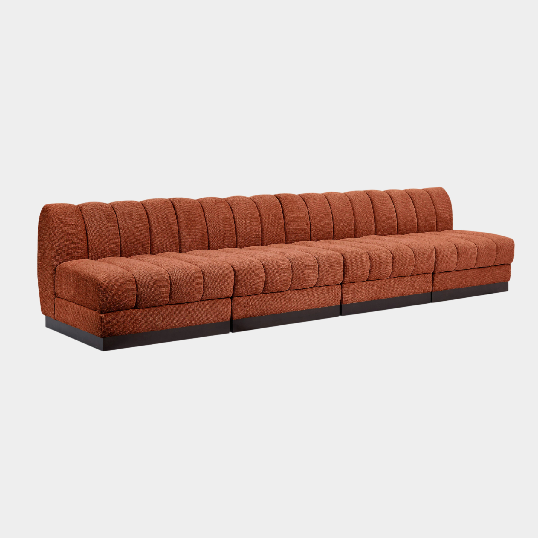 Canapé sans accoudoirs en tissu chenille Quinn
