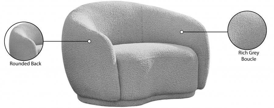 Fauteuil d'appoint rembourré en chenille Vivi