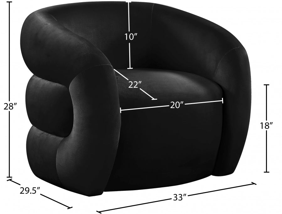 Fauteuil d'appoint rembourré en chenille Vivi