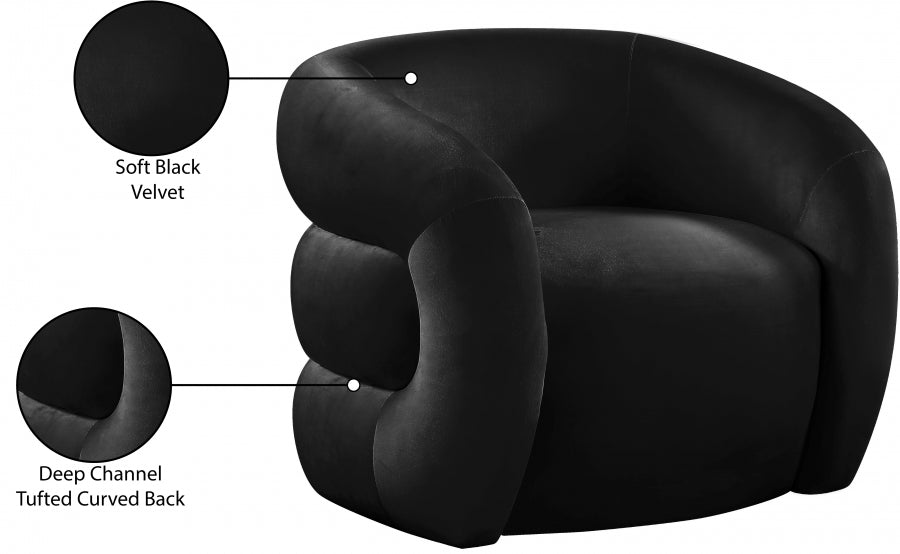 Fauteuil d'appoint rembourré en chenille Vivi
