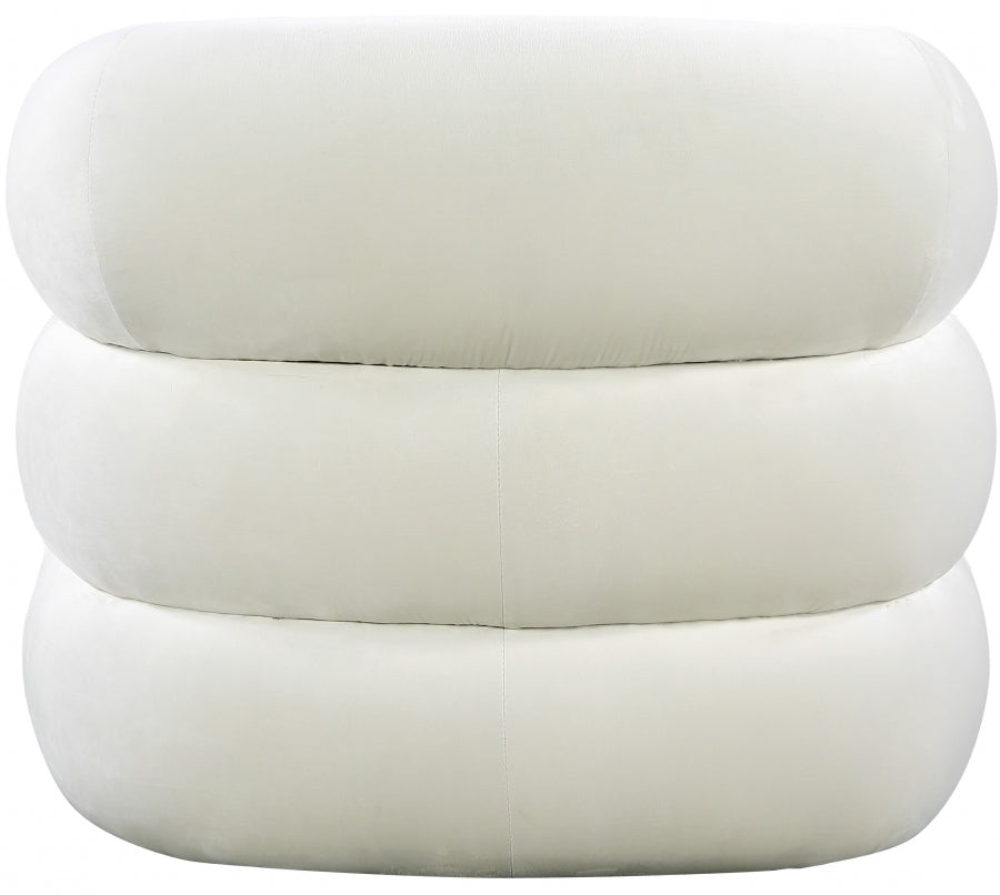 Fauteuil d'appoint rembourré en chenille Vivi