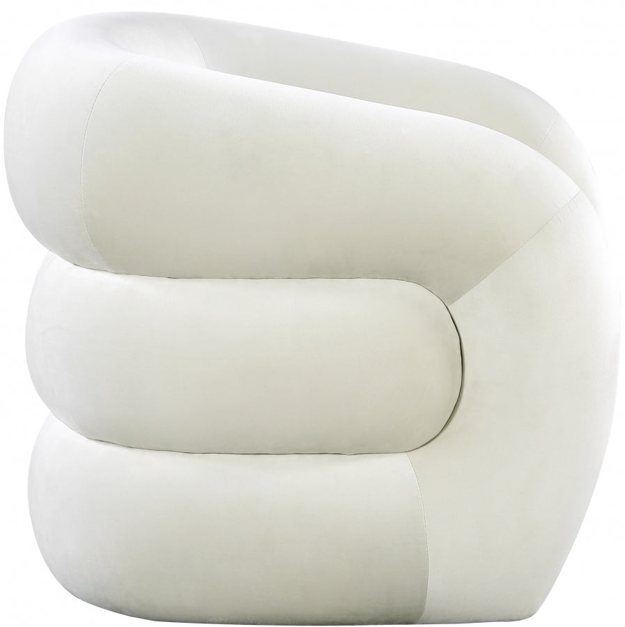 Fauteuil d'appoint rembourré en chenille Vivi