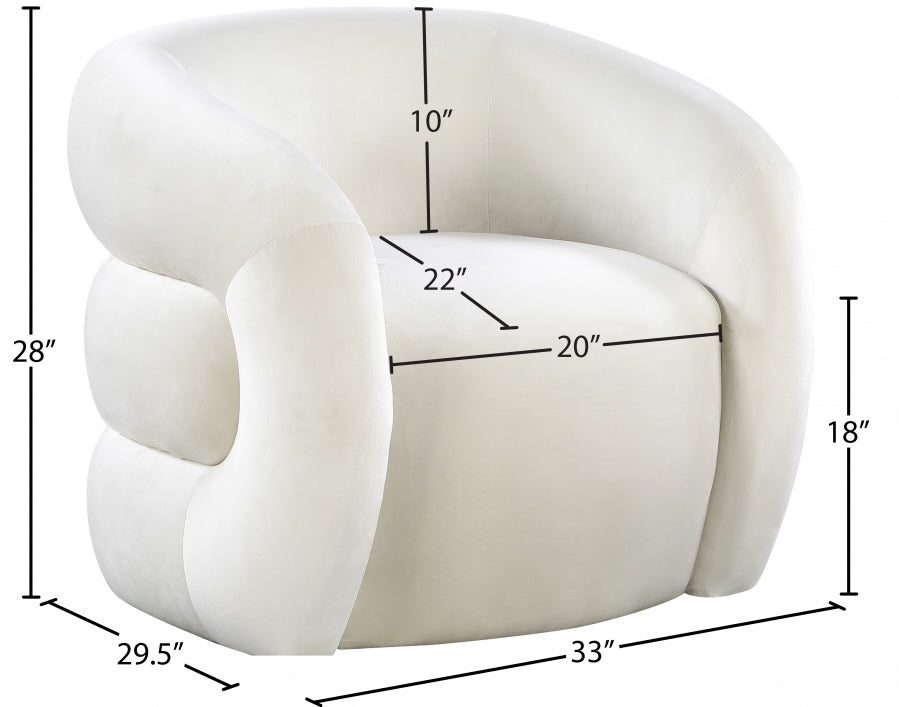 Fauteuil d'appoint rembourré en chenille Vivi