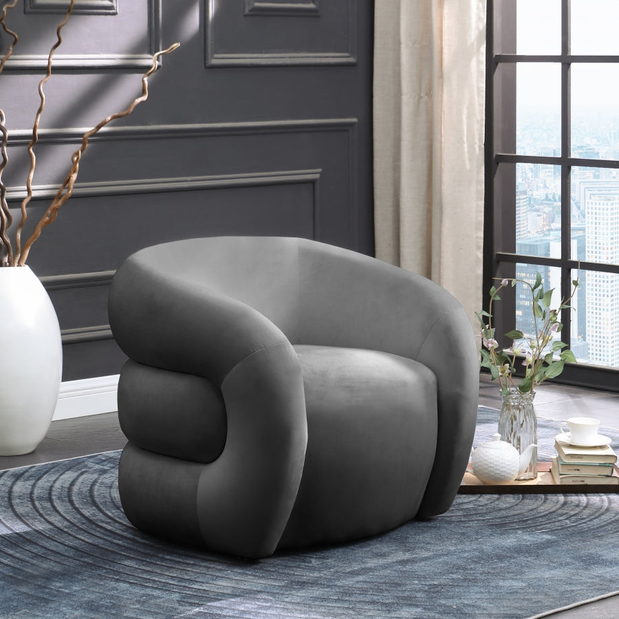 Fauteuil d'appoint rembourré en chenille Vivi