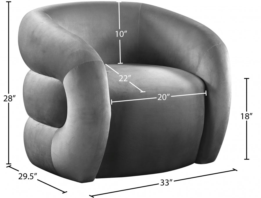 Fauteuil d'appoint rembourré en chenille Vivi