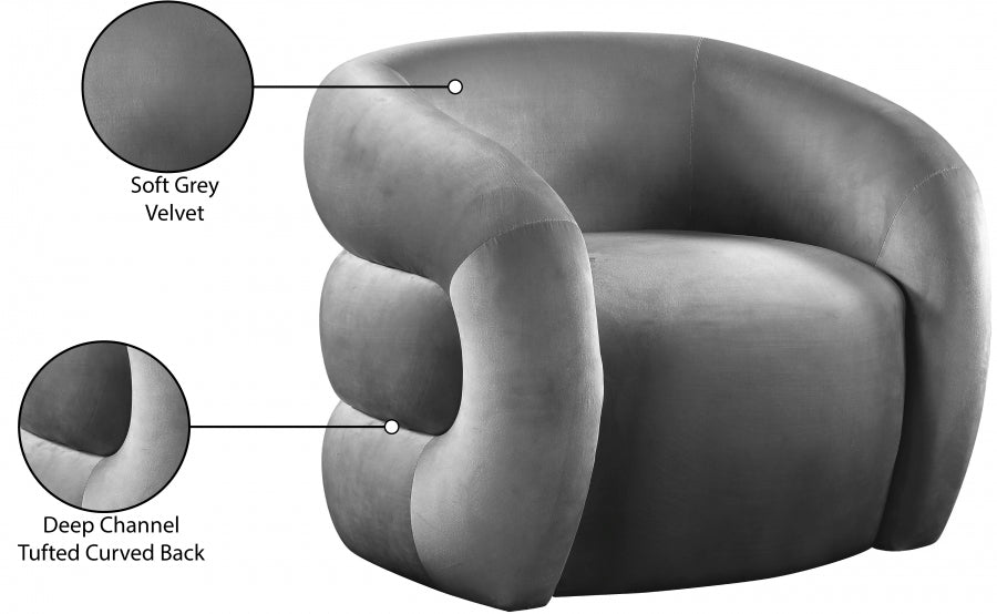 Fauteuil d'appoint rembourré en chenille Vivi
