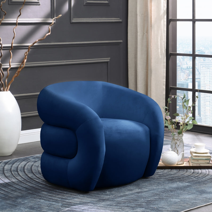 Fauteuil d'appoint rembourré en chenille Vivi