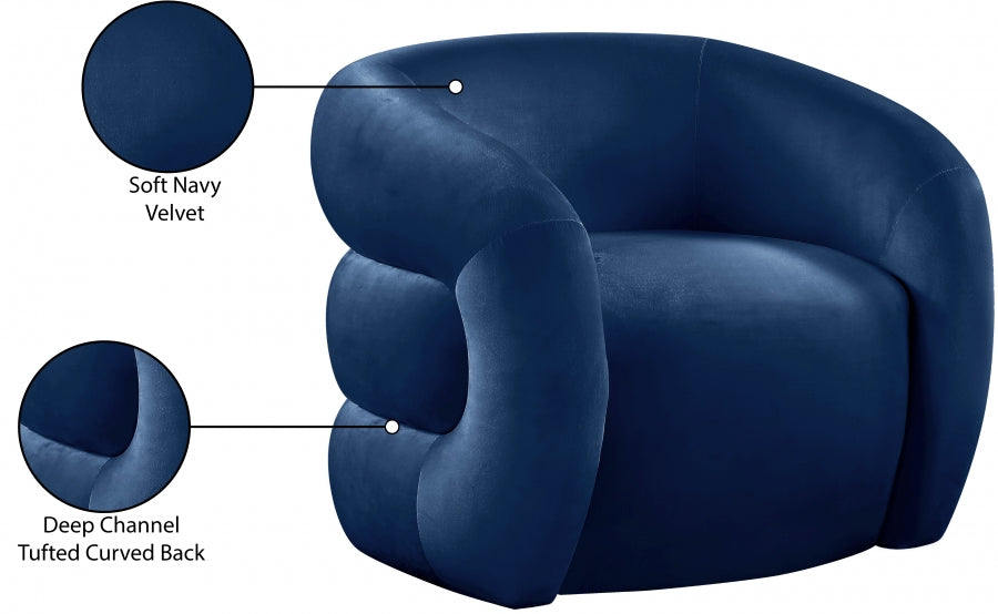 Fauteuil d'appoint rembourré en chenille Vivi