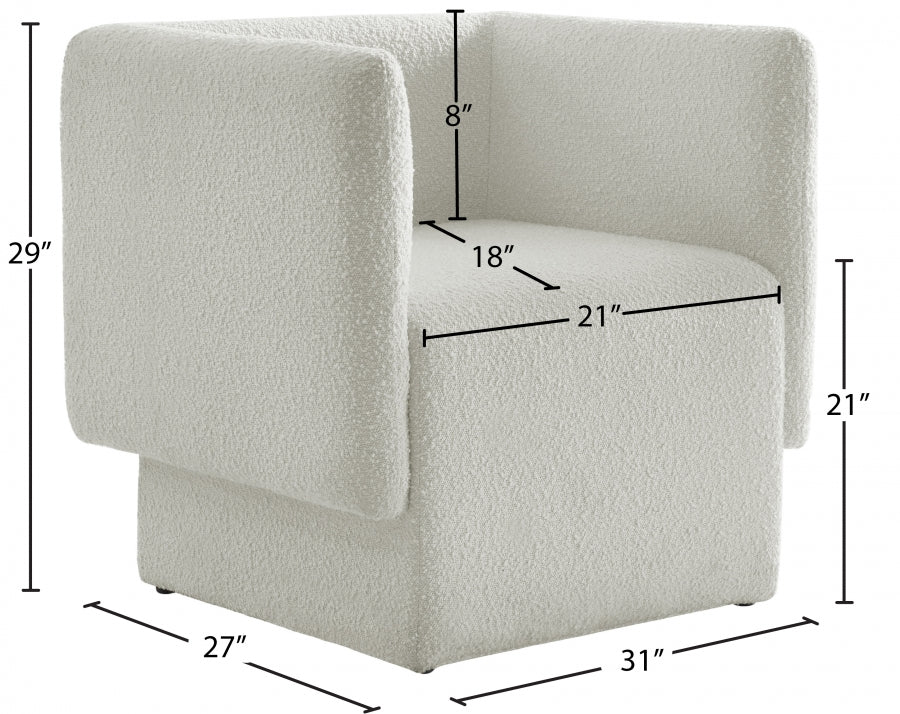 Vera Boucle Fabric Upholstered Accent Chair
