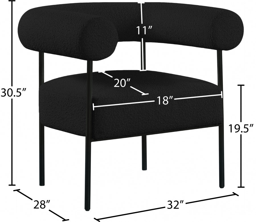 Fauteuil d'appoint rembourré en chenille Vivi