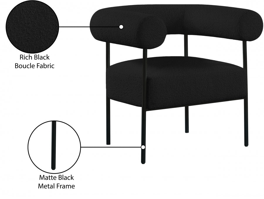Fauteuil d'appoint rembourré en chenille Vivi