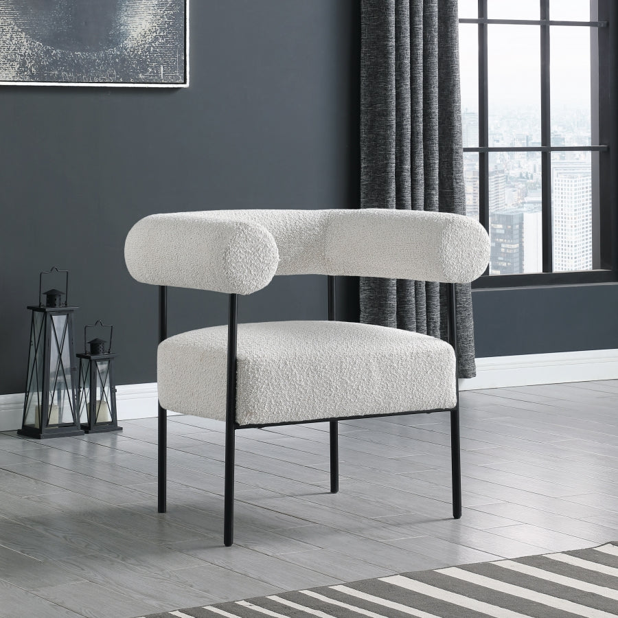 Fauteuil d'appoint rembourré en chenille Vivi