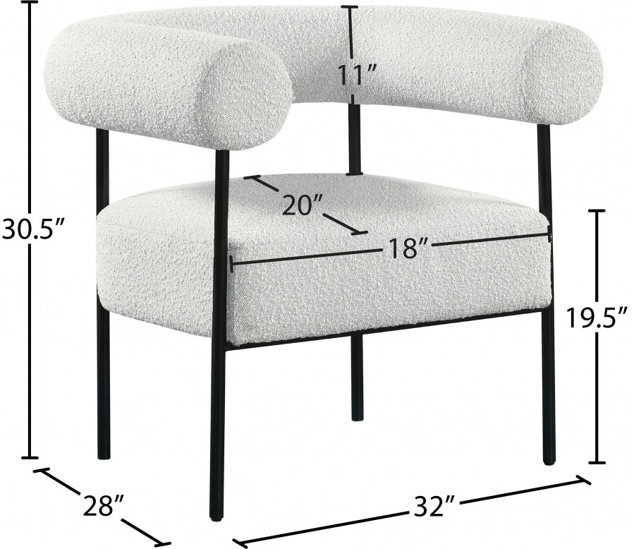Fauteuil d'appoint rembourré en chenille Vivi