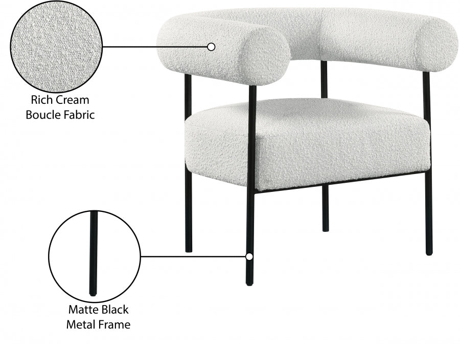 Fauteuil d'appoint rembourré en chenille Vivi
