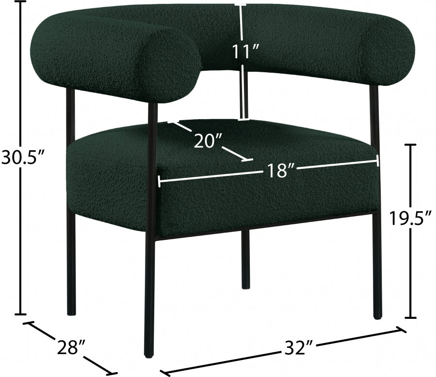 Fauteuil d'appoint rembourré en chenille Vivi