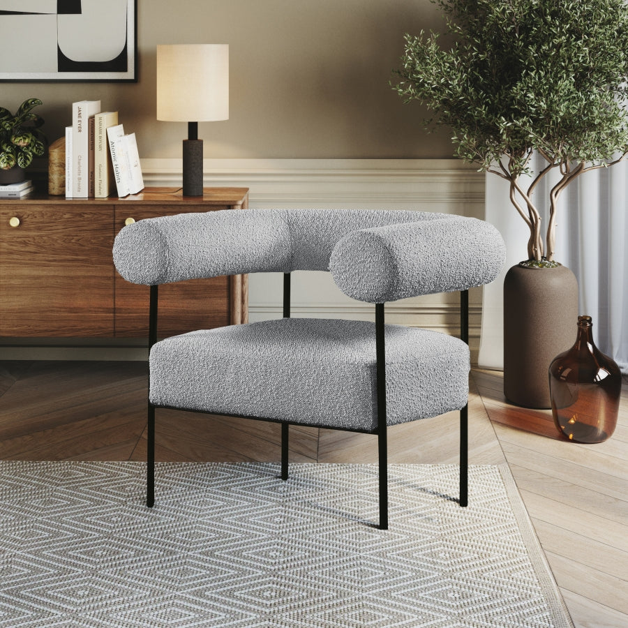 Fauteuil d'appoint rembourré en chenille Vivi