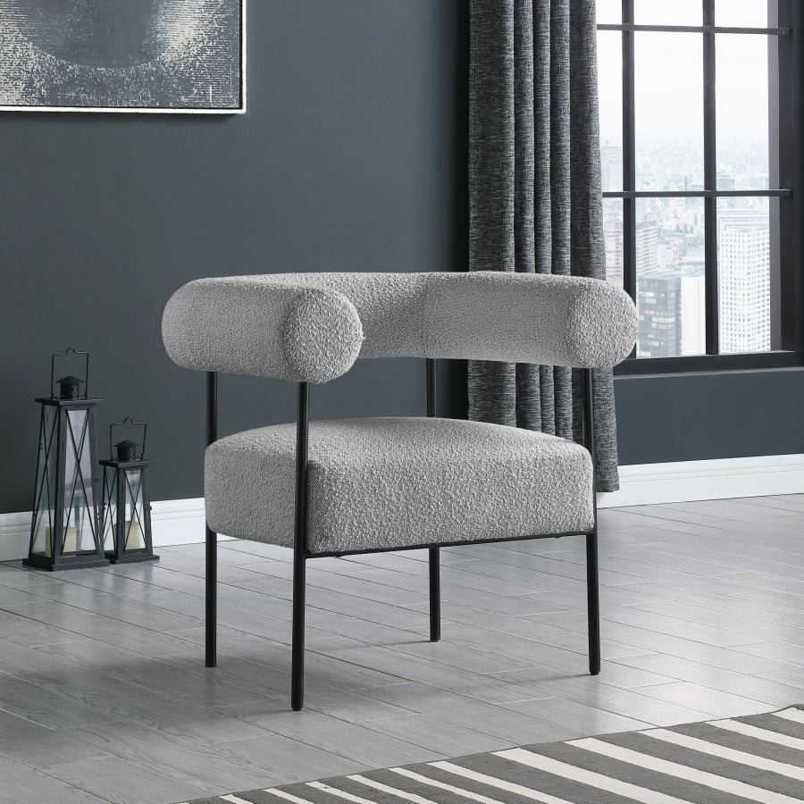Fauteuil d'appoint rembourré en chenille Vivi