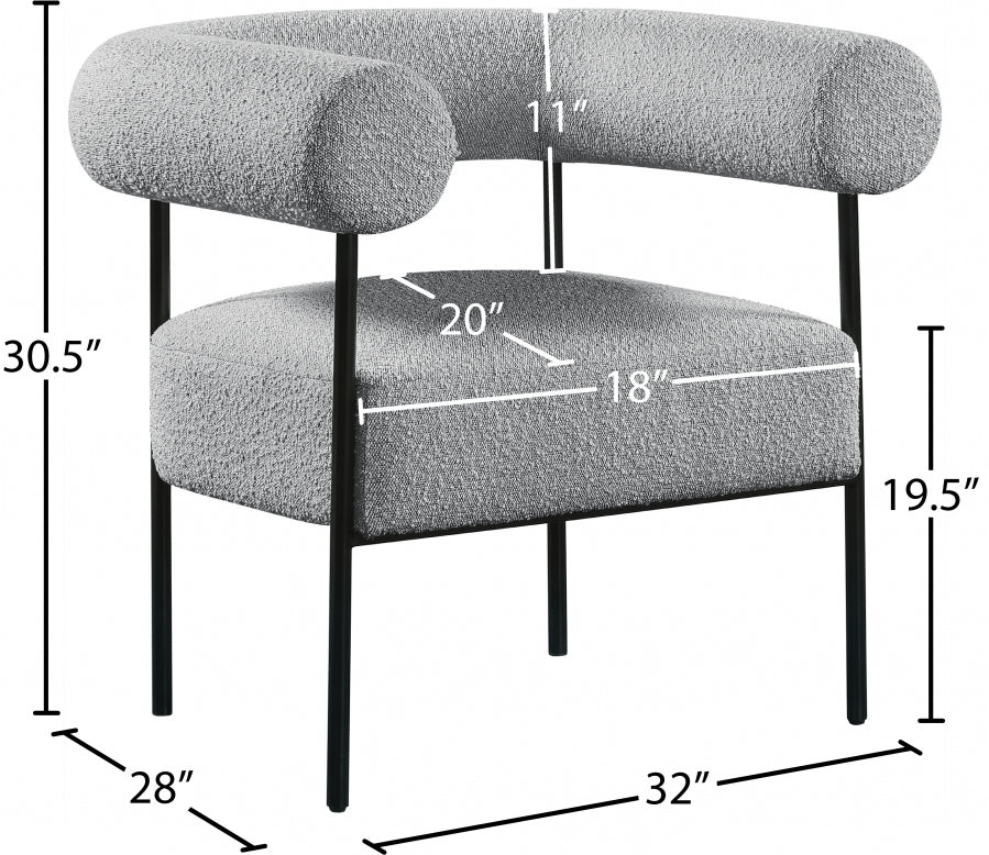 Fauteuil d'appoint rembourré en chenille Vivi