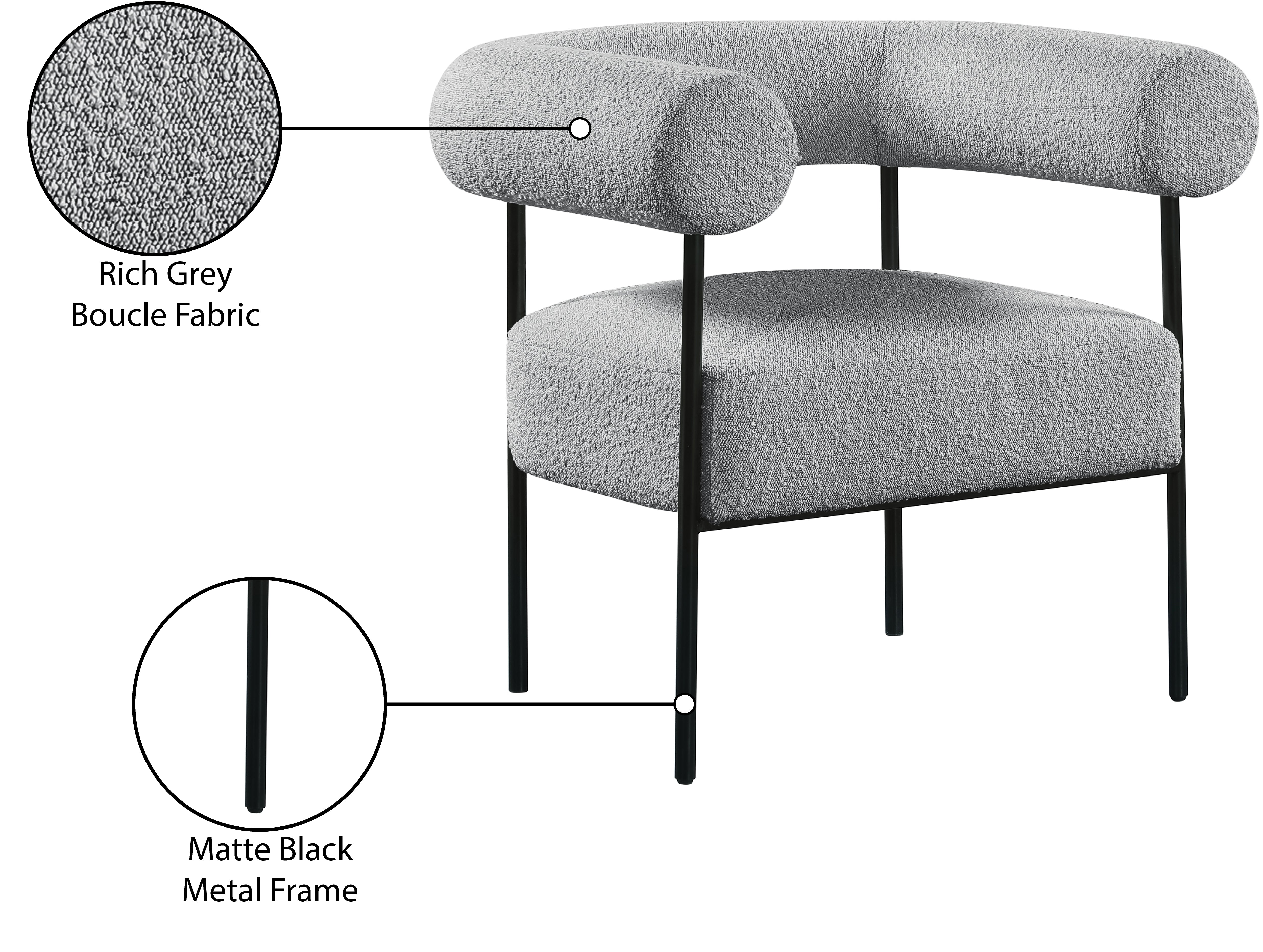 Fauteuil d'appoint rembourré en chenille Vivi